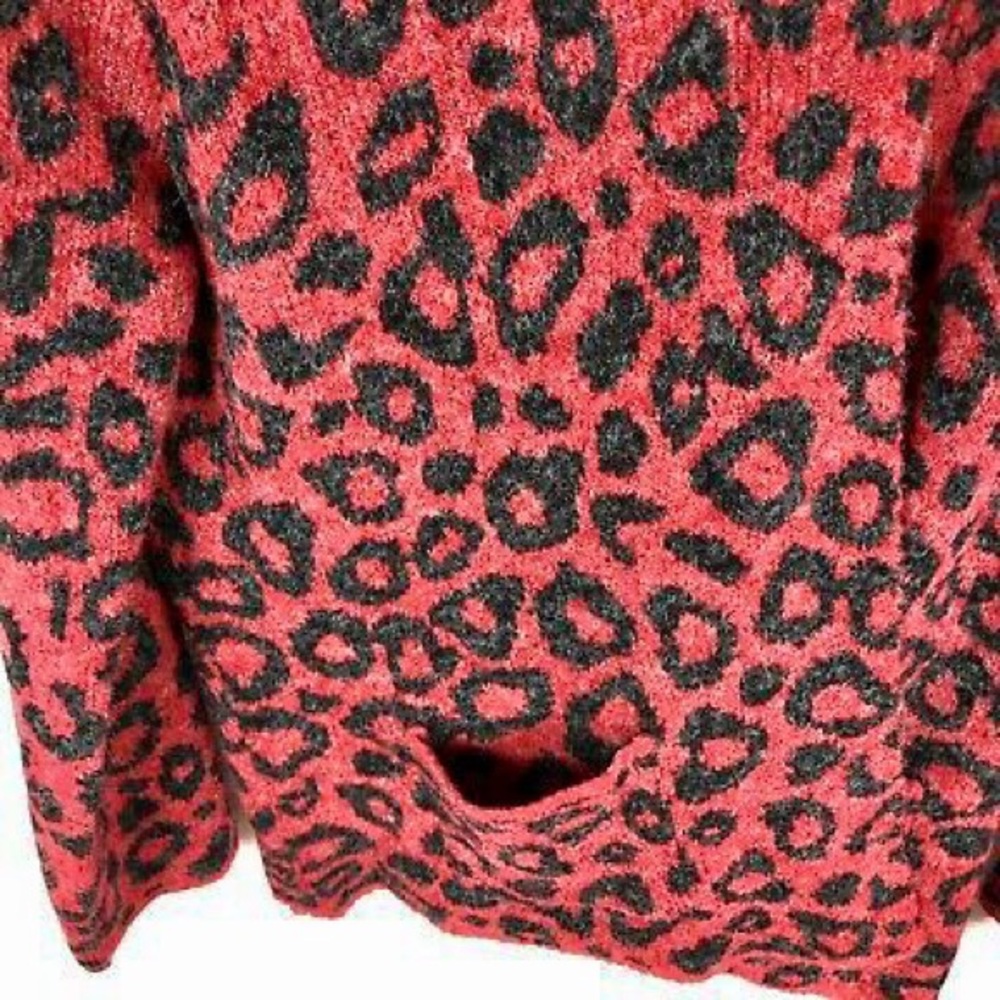 NWT Joseph A Leopard Print Open Front Cardigan XS - Picture 4 of 6